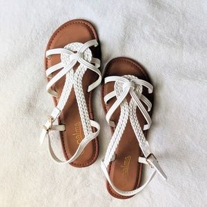 Palms Care Sandals White Strappy Cute 6.5 NWOT